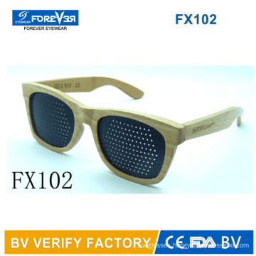 Fx102 Good Quality Wooden Sunglasses with Pinhole Lens